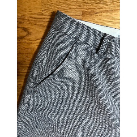 Vintage J Crew Women Brown Herringbone Wool Blend Flared Trousers Pants Size 4 - Picture 2 of 5